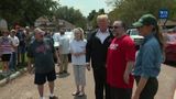 President Trump and the First Lady Stop and Talk to Individuals Impacted by Hurricane Harvey