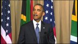 Raw: Obama greeted by Zuma in S Africa