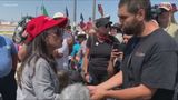 Supporters, opponents clash outside El Paso hospital during President Trump visit