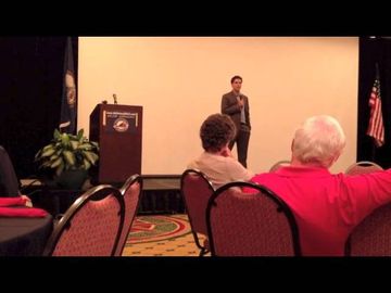 Tagg Romney speaks to Virginia delegates at the RNC