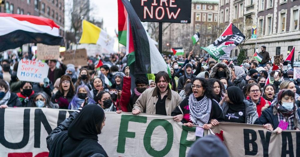 Pro-Palestinian protesters take over academic hall at Columbia University