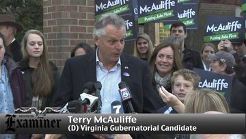 Terry McAuliffe casts his vote