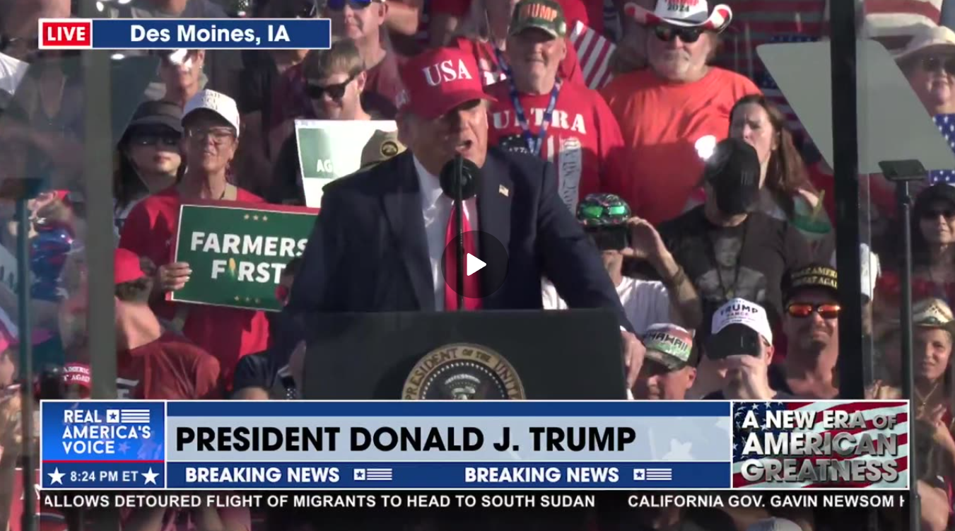 TRUMP WON IOWA BY A LANDSLIDE