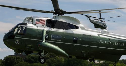 White House decision to relocate Marine One helicopter pad led to close call with jet: report
