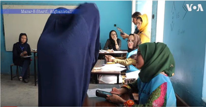 Women Turn Out to Vote in Afghan Presidential Election