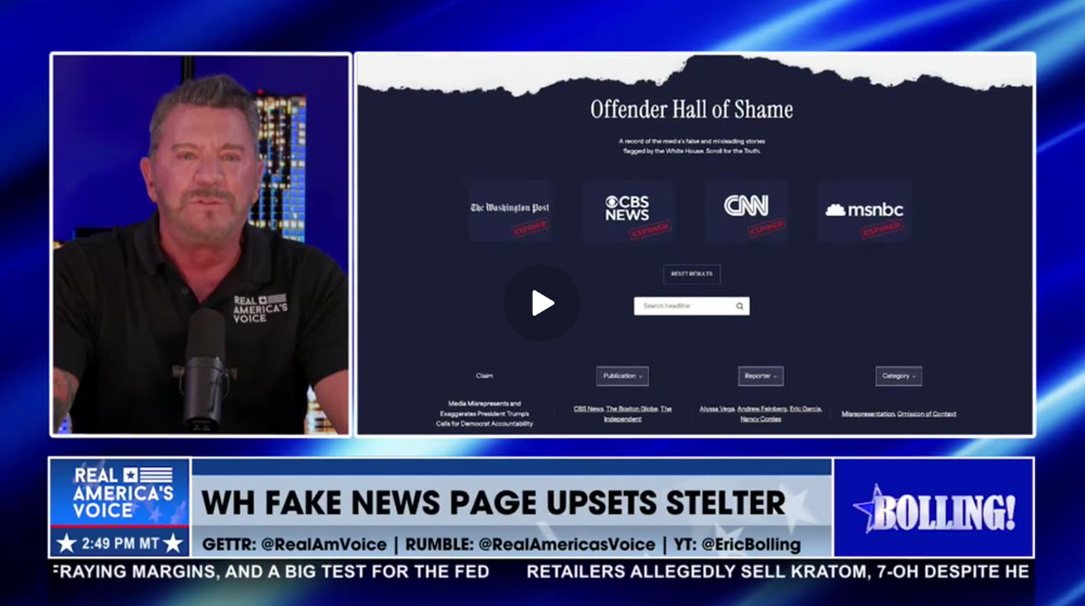 WHITE HOUSE CALLS OUT FAKE MEDIA