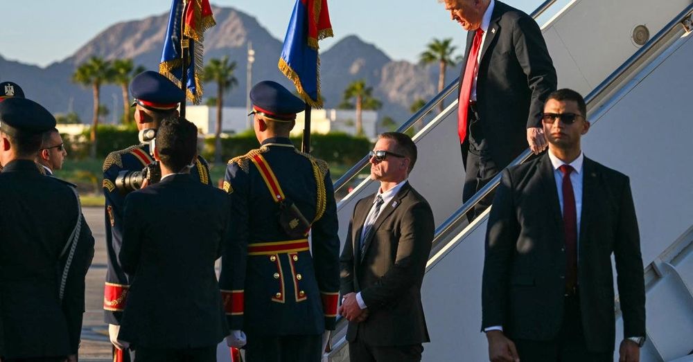 President Trump arrives in Egypt for peace summit with Middle East, European leaders