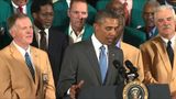 Obama jokes with ’72 Dolphins at White House