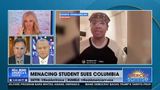 MENACING STUDENT SUES COLUMBIA