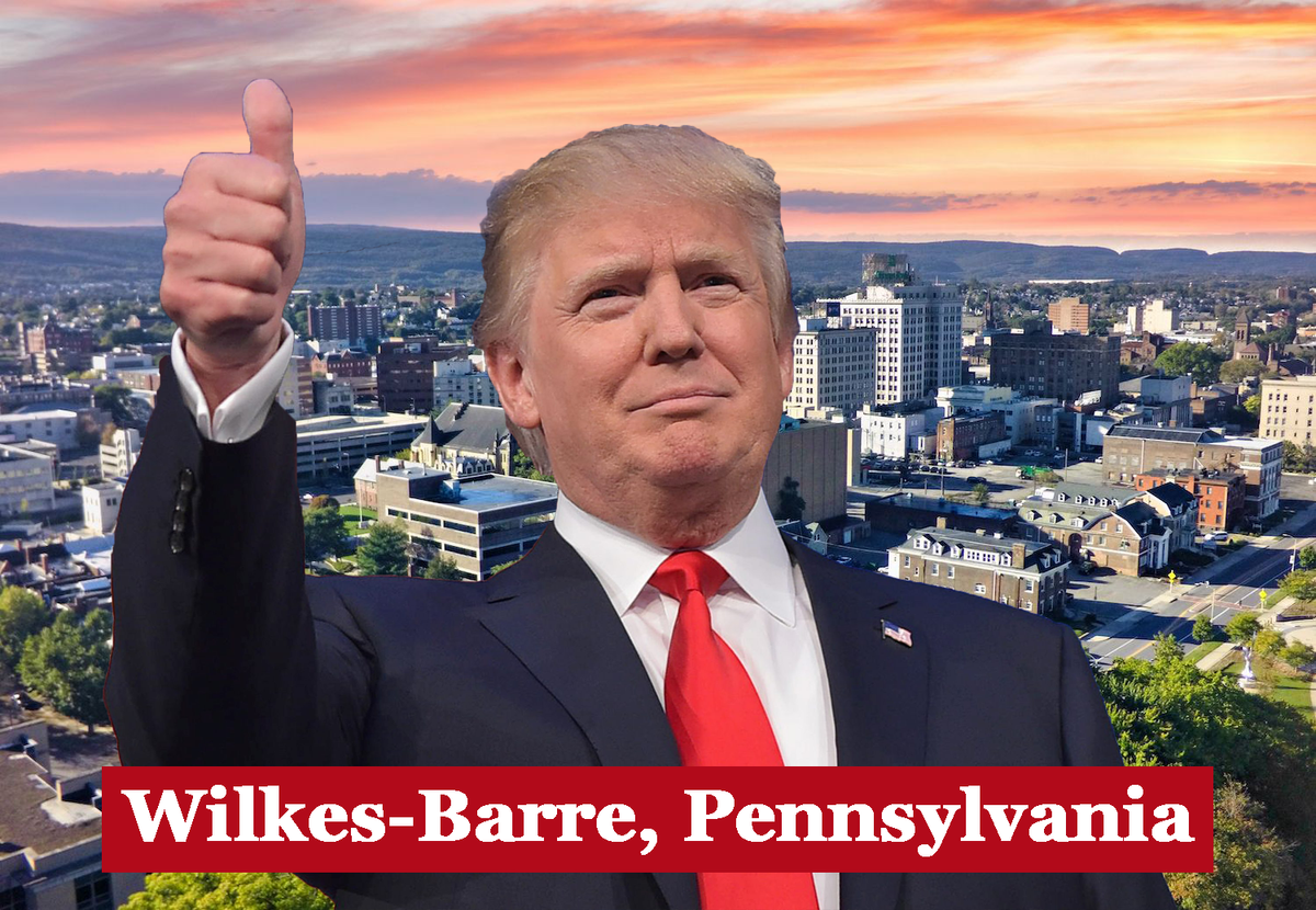 Trump Takes Wilkes-Barre, Pennsylvania