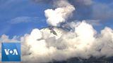 Mexico Snow-Capped El Popo Volcano Spews Smoke and Ash