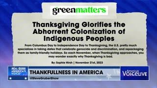 THE LEFT DOES NOT LIKE THANKSGIVING OR AMERICA