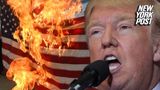 Trump wants flag burners behind bars, and so does Hillary