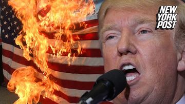 Trump wants flag burners behind bars, and so does Hillary