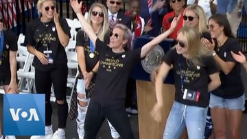 U.S. Women Soccer Team Cheered by Fans During New York City Victory Parade