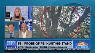 HUNTING STAND WITH SIGHT LINE TO TRUMP'S AF1 EXIT AREA
