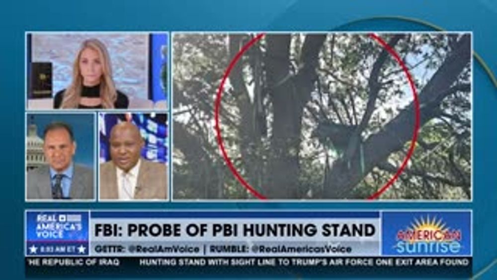 HUNTING STAND WITH SIGHT LINE TO TRUMP'S AF1 EXIT AREA