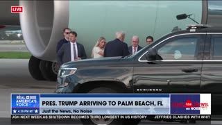 PRESIDENT TRUMP ARRIVES IN PALM BEACH, FLORIDA