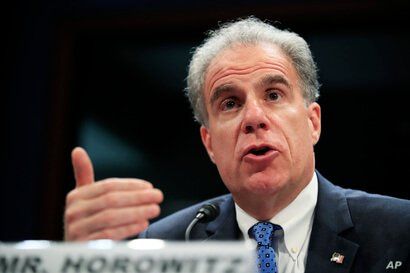 Department of Justice Inspector General Michael Horowitz testifies before a joint House Committee on the Judiciary and House…