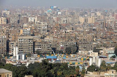 A general view of clustered buildings in Cairo, Egypt, Jan. 28, 2018. 
