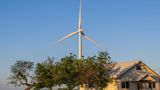 Wind turbine collapses on clear, windless day