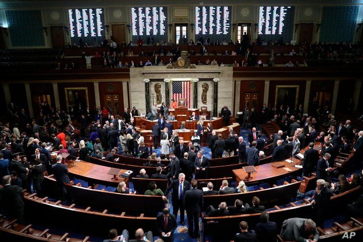 House members vote on the House resolution to move forward with procedures for the next phase of the impeachment inquiry 