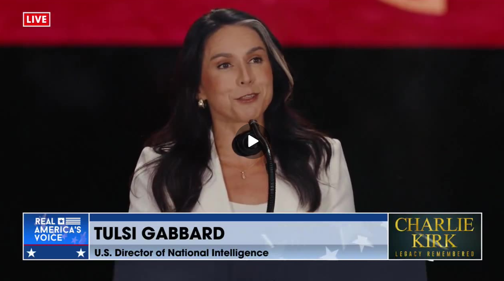 DNI GABBARD REMEMBERS CHARLIE KIRK