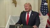 President Trump and The First Lady Participate in a Flag Presentation