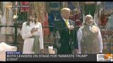 PM Modi, US President Trump as National Anthem gets played at Motera