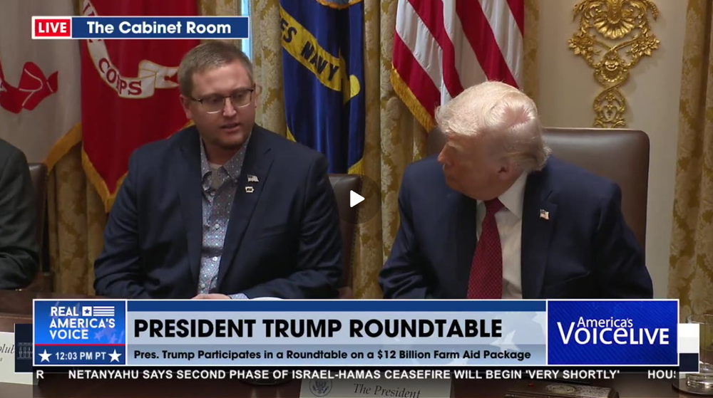 FARMER VERY GRATEFUL TO POTUS : "YOU BROUGHT CHRISTMAS TO FARMERS"