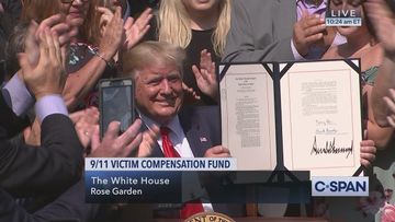 President Trump signs 9/11 Victim Compensation Fund Bill (C-SPAN)