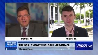 Field Reporter Derek Meyers reporting from in front of the court house in Miami - Real America's Voice News