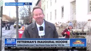 FETTERMAN'S INAUGURAL HOODIE... AND LEGS