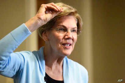 Democratic presidential candidate Elizabeth Warren speaks during an interview with The Associated Press, Dec. 8, 2019, in Charleston, S.C.