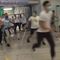 Attackers beat people on Hong Kong subway