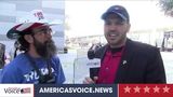 Ben Bergquam speaks to Jason Frank Man who carried in Retired Vet at Phoenix Rally