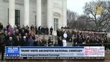 AWAITING PRESIDENT TRUMP TO LAY WREATH AT TOMB OF UNKNOWN SOLDIER