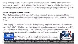 AI: CHINA VS THE US, A LETTER OF CONCERN SENT TO POTUS