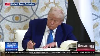 POTUS SIGNS GUESTBOOK AT UNITED ARAB EMIRATES
