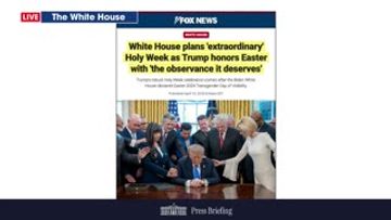 WH PLANS WEEK LONG CELEBRATION FOR HOLY WEEK AND EASTER