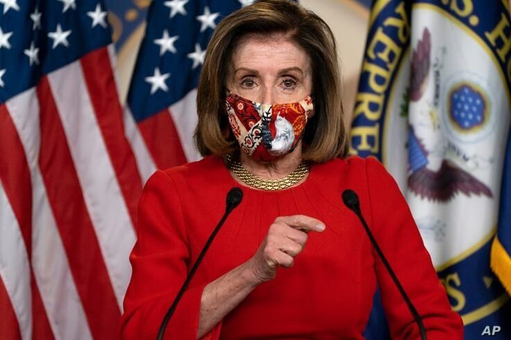 House Speaker Nancy Pelosi, of Calif., speaks during her weekly briefing, Friday, Dec. 4, 2020, on Capitol Hill in Washington. …