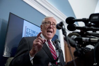 House Majority Leader Steny Hoyer of Md., speaks at a news conference calling for Senate action on H.R. 8 - Bipartisan Background Checks Act of 2019 on Capitol Hill in Washington, Aug. 13, 2019.