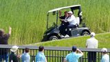 Trump attends LIV Golf tournament at Trump National Golf Club Washington DC