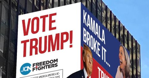 Job Creators Network puts up billboard in Times Square: 'KAMALA BROKE IT… TRUMP WILL FIX IT'