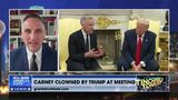 TRUMP SCHOOLED CARNEY AT THE WHITE HOUSE