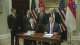 President Trump Conducts a Signing Ceremony with Prime Minister Lee Hsien Loong