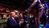 Trump gets hero’s welcome at UFC as winning fighter salutes him with signature dance, belt