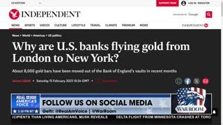 U.S. BANKS FLYING GOLD FROM LONDON TO NEW YORK