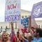 Party leaders, activists, everyday Americans give emotional, divided response to abortion decision