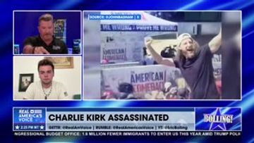 MAN IN THE CROWD IS SEEN CELEBRATING AFTER CHARLIE KIRK IS SHOT